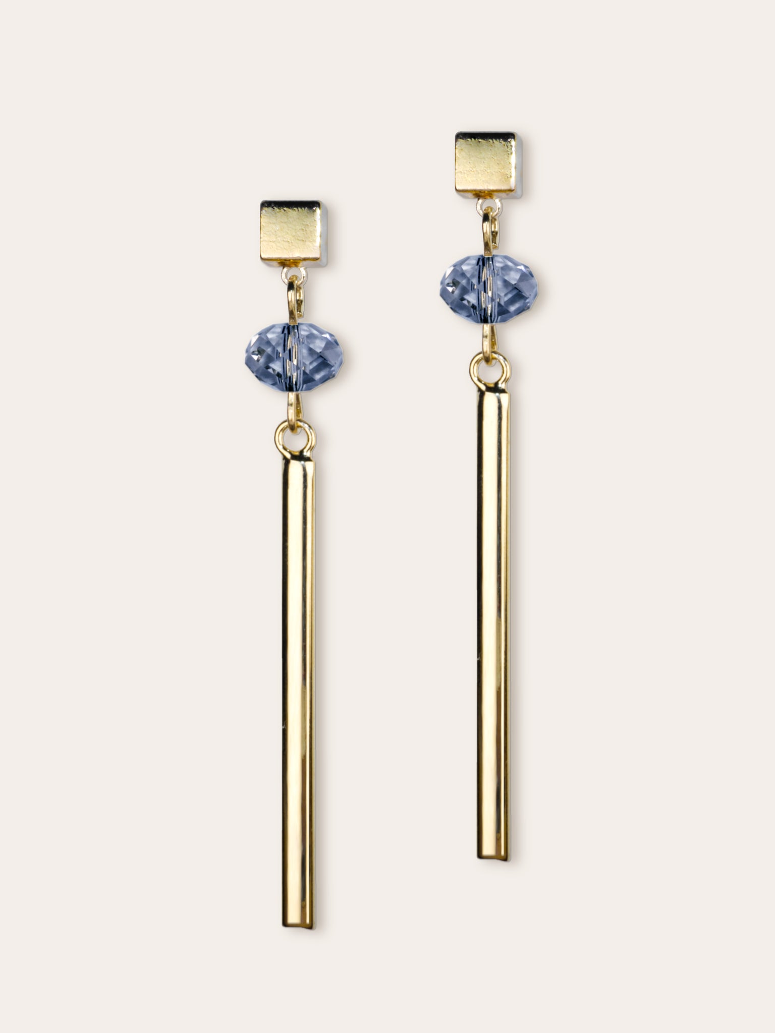 Boucles d’oreilles en cristal d’Autriche et plaqué or 24K et plaqué or – Linea