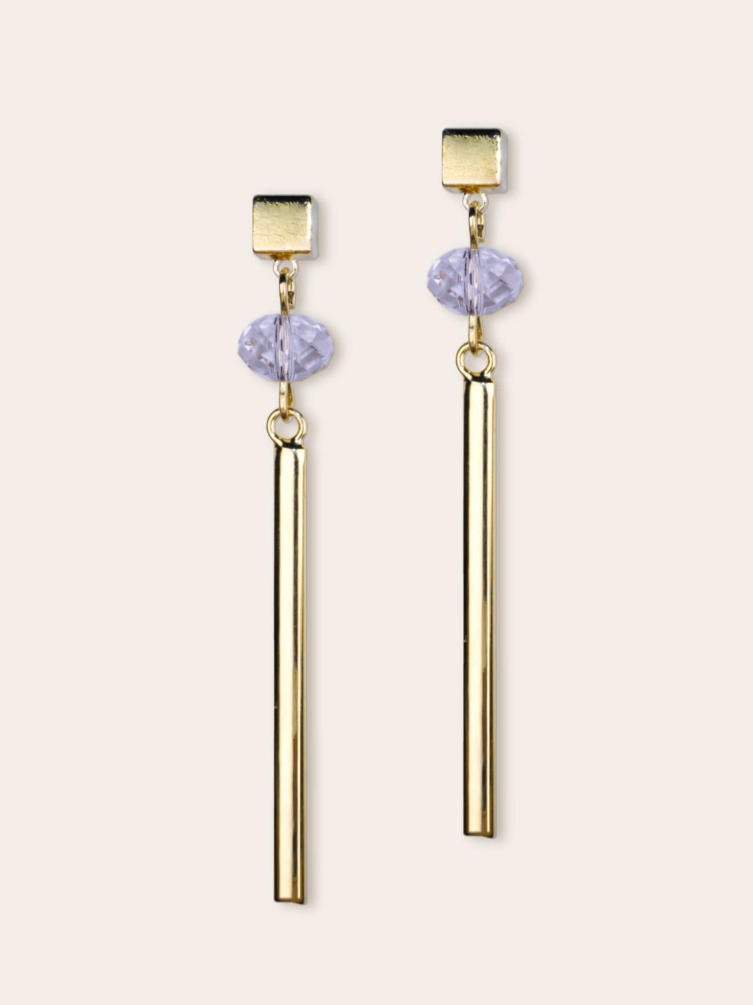 Boucles d’oreilles en cristal d’Autriche et plaqué or 24K et plaqué or – Linea