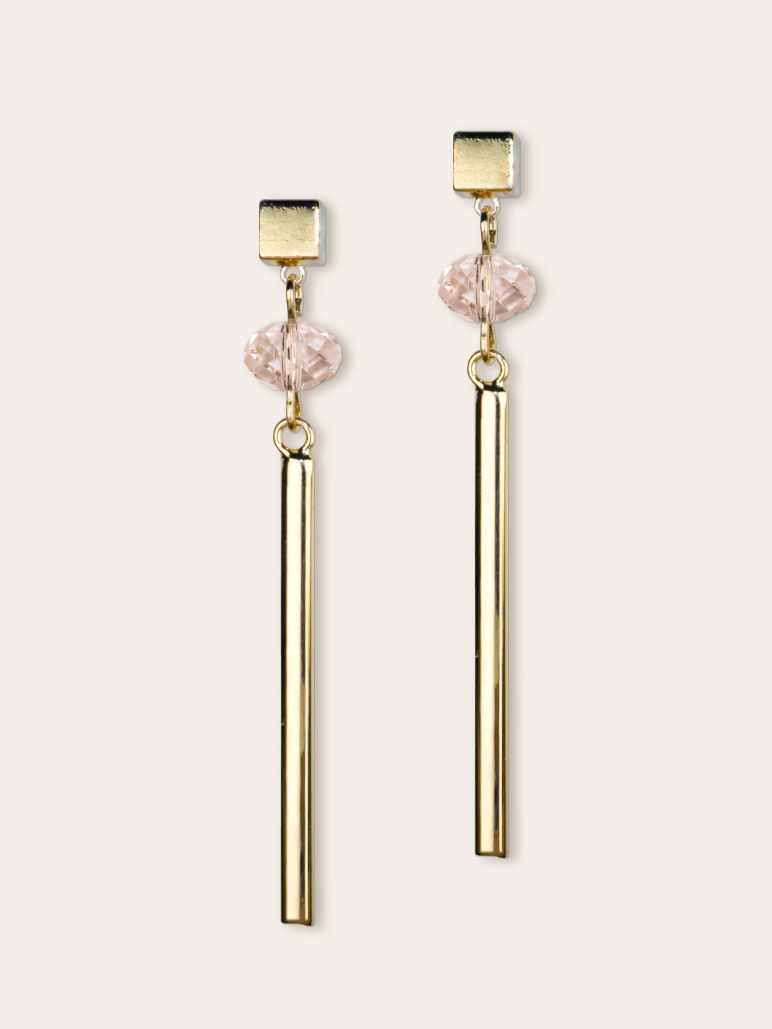 Boucles d’oreilles en cristal d’Autriche et plaqué or 24K et plaqué or – Linea