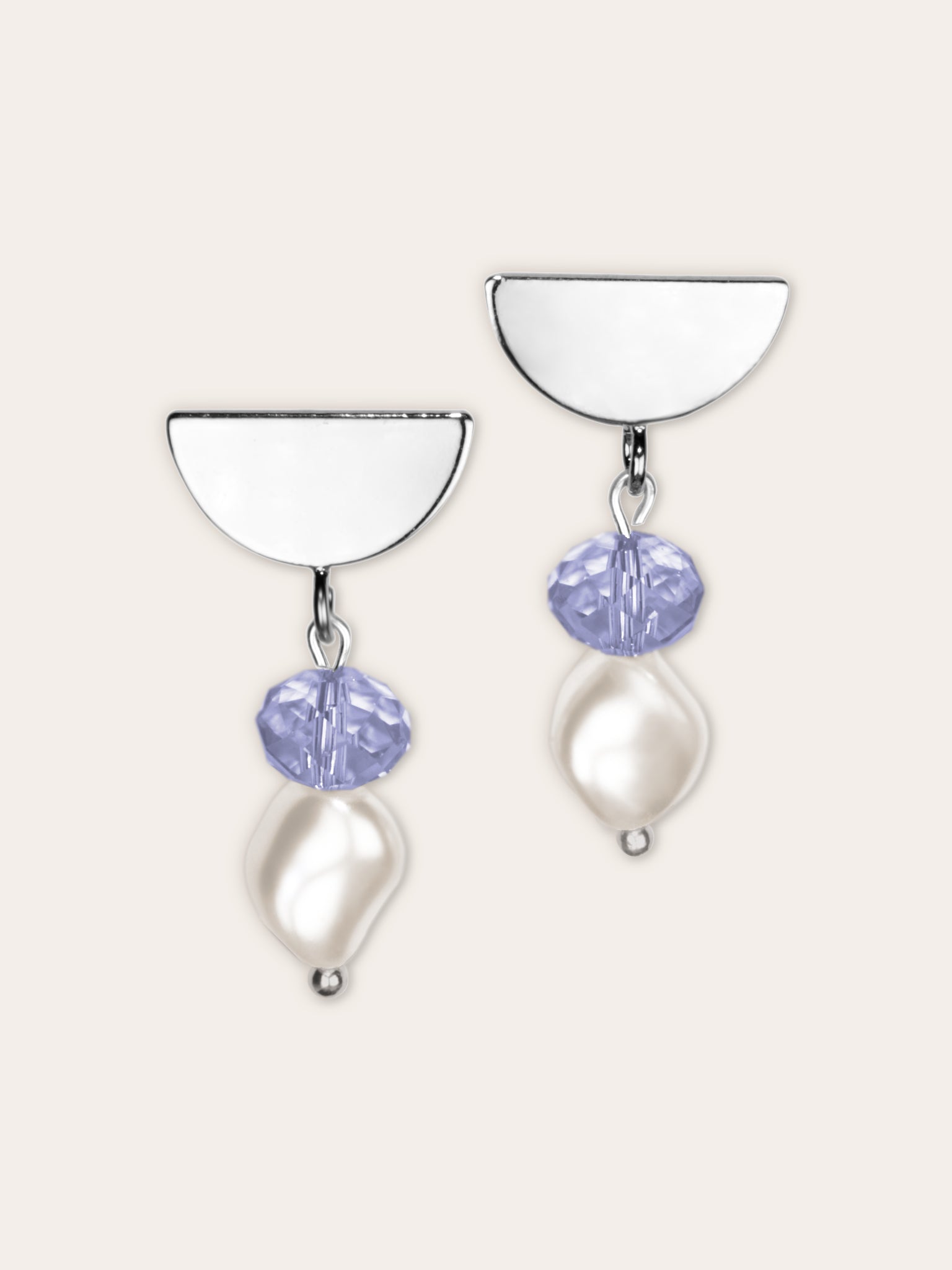 Boucles d’oreilles en nacre de cristal et cristal d’Autriche – Selena