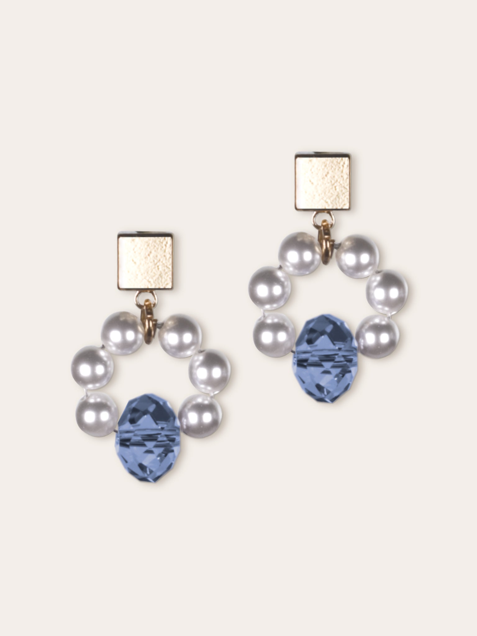 Boucles d’oreilles en nacre de cristal et cristal d’Autriche – Hypnella